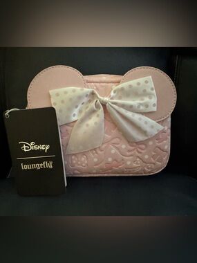 Loungefly Disney Minnie Mouse Bow Ears Cosmetic Bag - NWT